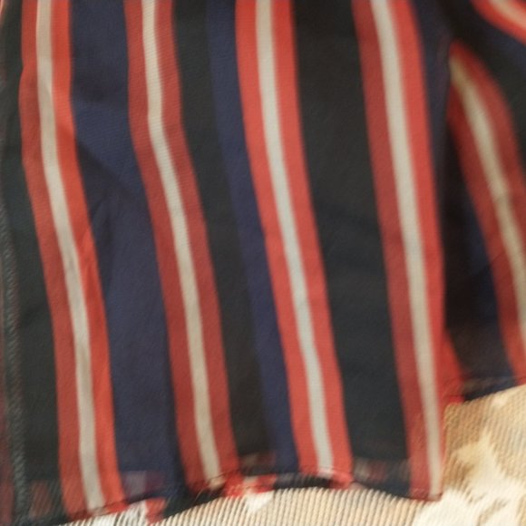 GREAT Zara Basic red whit blue stripe sleeveless top sz XS crisscross ba… - Picture 5 of 5